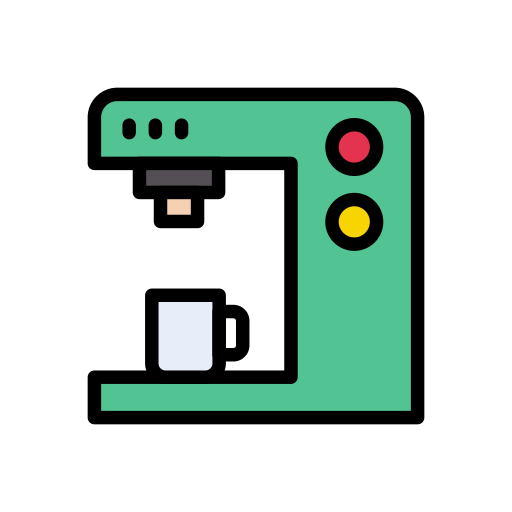 Coffee maker Vector Stall Lineal Color icon