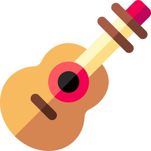 gitarre Basic Rounded Flat icon