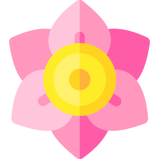 fiore di loto Basic Rounded Flat icona