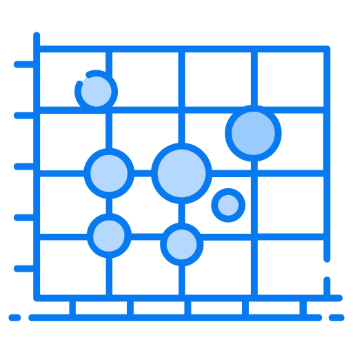 Bubble graph Generic Blue icon