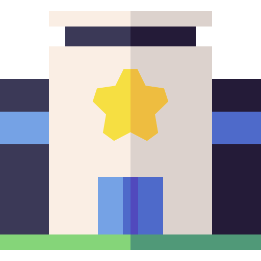 polizeistation Basic Straight Flat icon