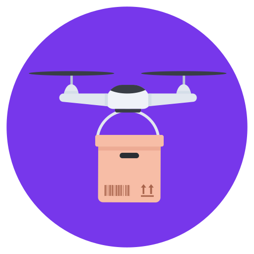 livraison de drones Generic Circular Icône