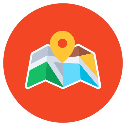 kaart locatie Generic Circular icoon