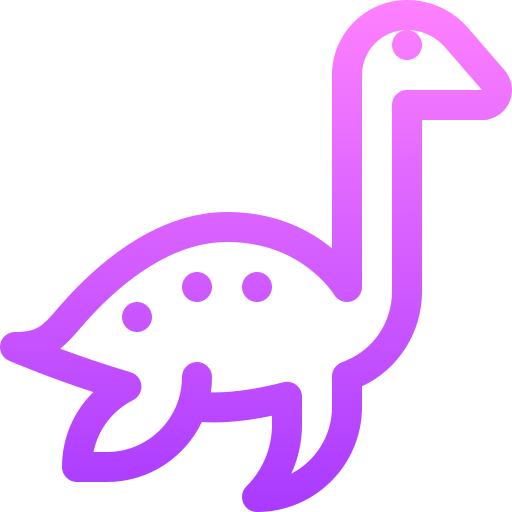 Плезиозавр Basic Gradient Lineal color иконка