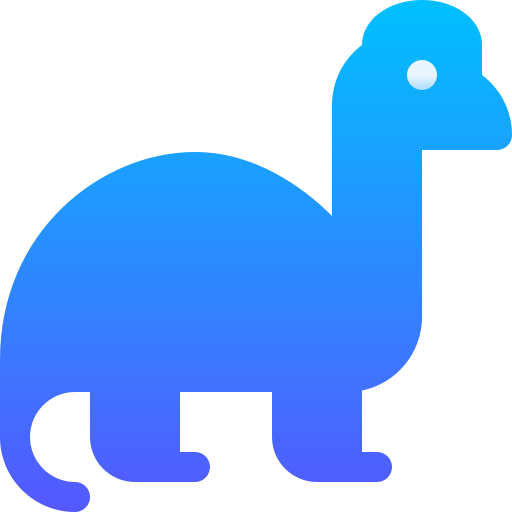 braquiosaurio Basic Gradient Gradient icono