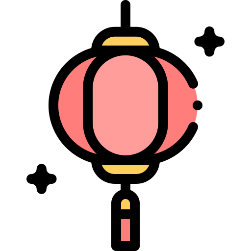 제등 Detailed Rounded Lineal color icon