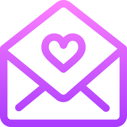 carta de amor Basic Gradient Lineal color icono