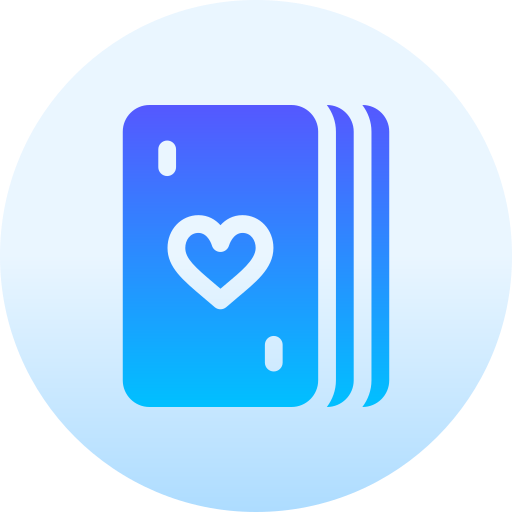 Ace of hearts Basic Gradient Circular icon