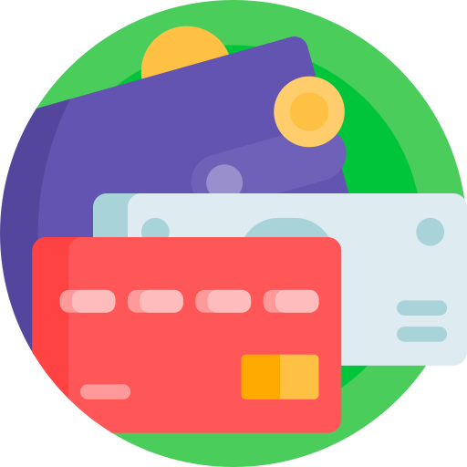 tarjeta de crédito Detailed Flat Circular Flat icono