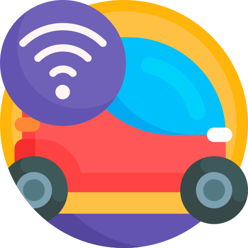 Self driving Detailed Flat Circular Flat icon