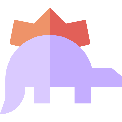 estegossauro Basic Straight Flat Ícone