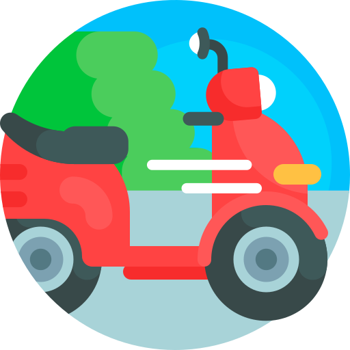 Motorbike Detailed Flat Circular Flat icon