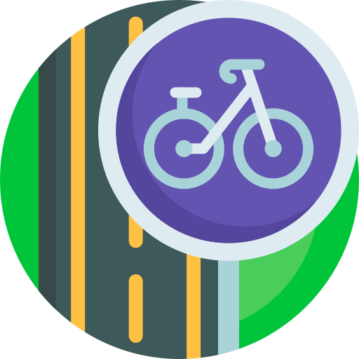 自転車道 Detailed Flat Circular Flat icon