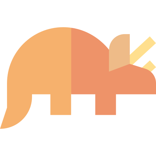 triceratops Basic Straight Flat ikona