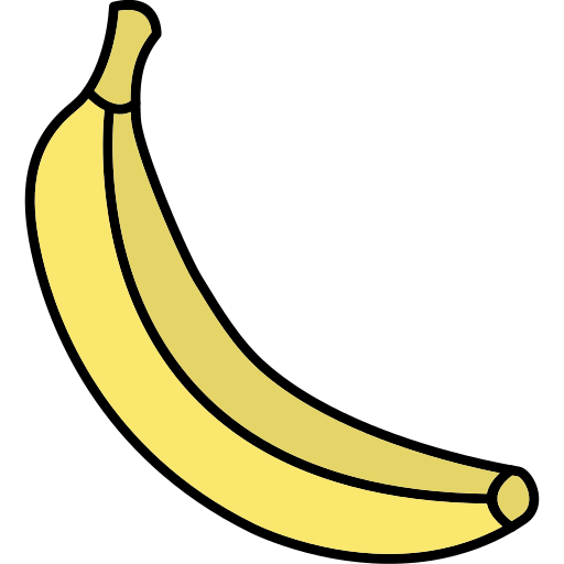 바나나 Generic Thin Outline Color icon