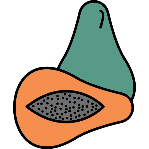 papaya Generic Thin Outline Color icono
