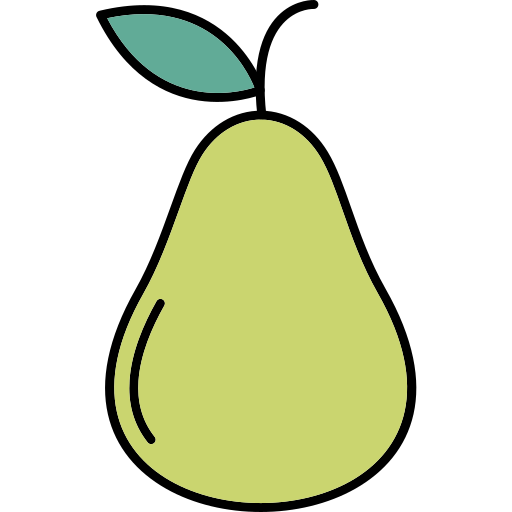 Pear Generic Thin Outline Color icon