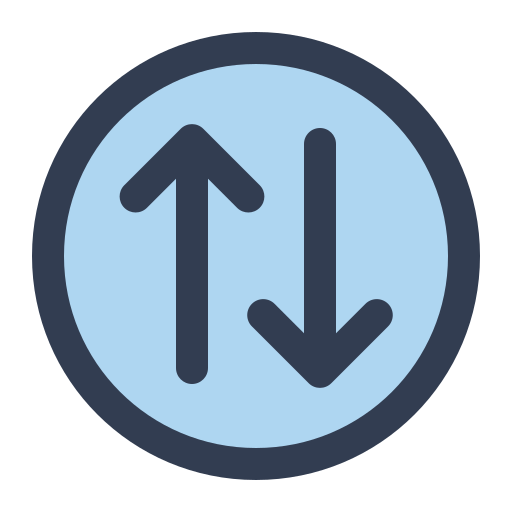 Up and down arrows Generic Outline Color icon