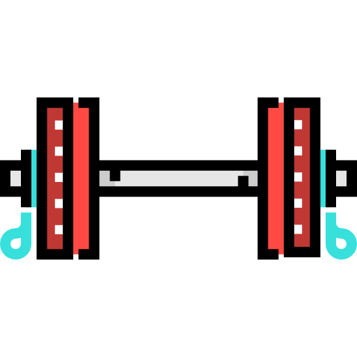 Weights Detailed Straight Lineal color icon