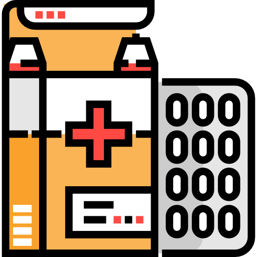 medicamento Detailed Straight Lineal color icono