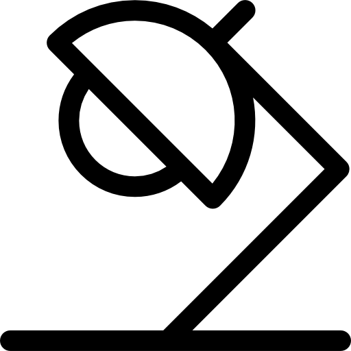 schreibtischlampe Basic Rounded Lineal icon