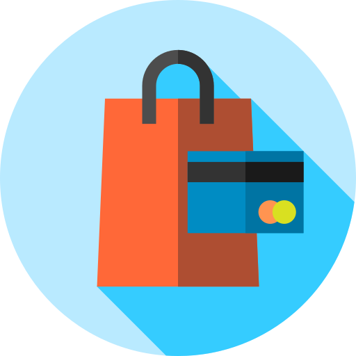 Shopping bag Flat Circular Flat icon