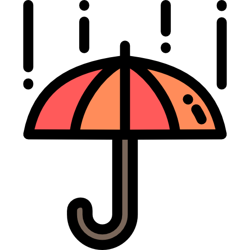 Umbrella Detailed Rounded Lineal color icon