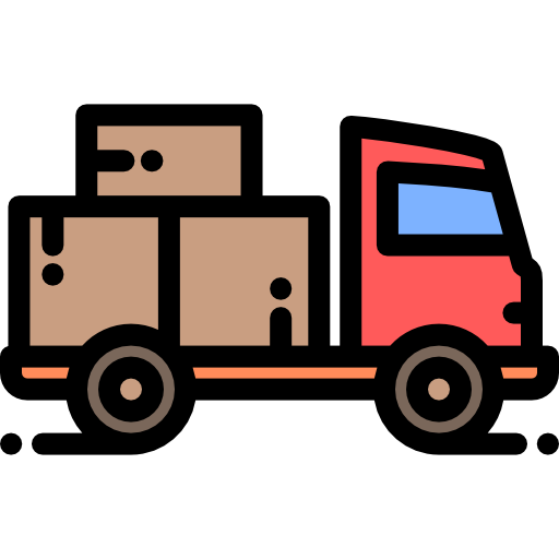 トラック Detailed Rounded Lineal color icon