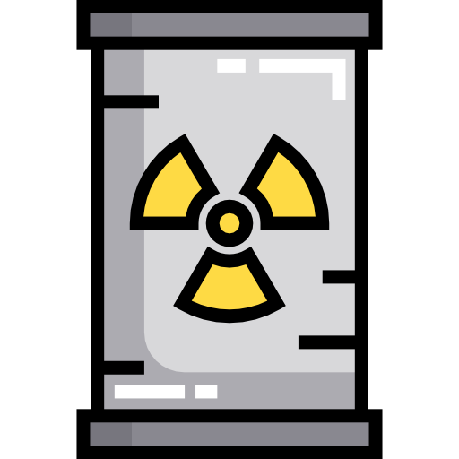 radioaktywny Detailed Straight Lineal color ikona