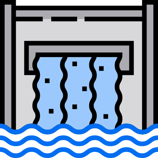 energía hidroeléctrica Detailed Straight Lineal color icono