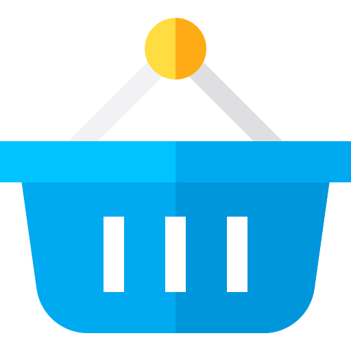cesta de la compra Basic Straight Flat icono