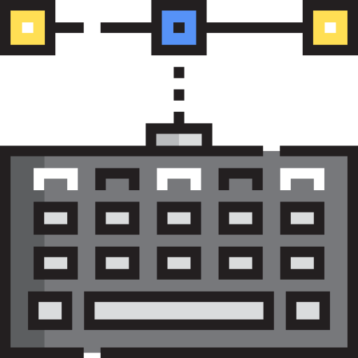 tastiera Detailed Straight Lineal color icona
