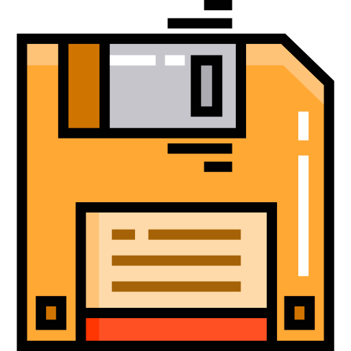 Floppy disk Detailed Straight Lineal color icon