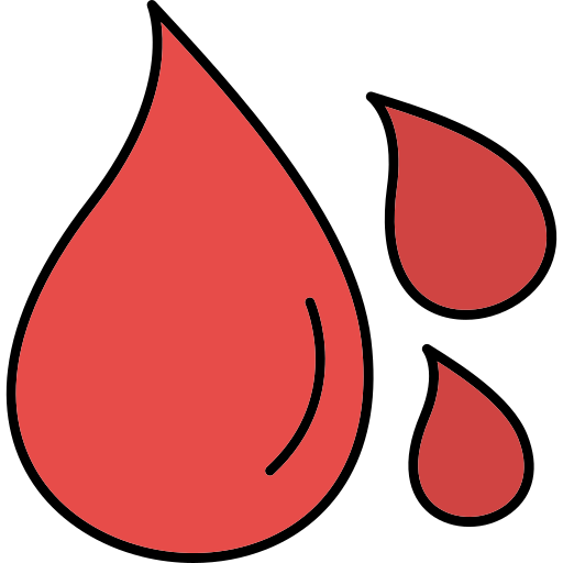 gota de sangre Generic Thin Outline Color icono