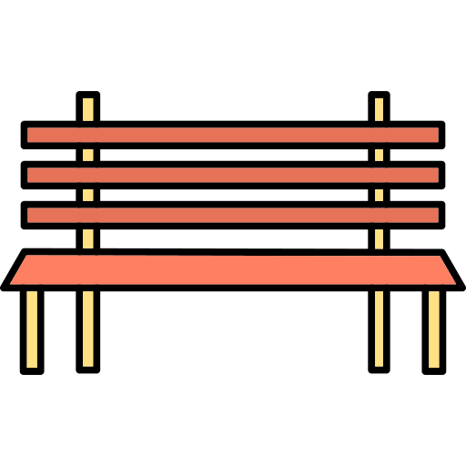 Bench Generic Thin Outline Color icon