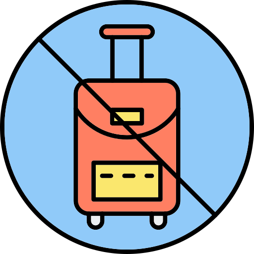 No travelling Generic Thin Outline Color icon