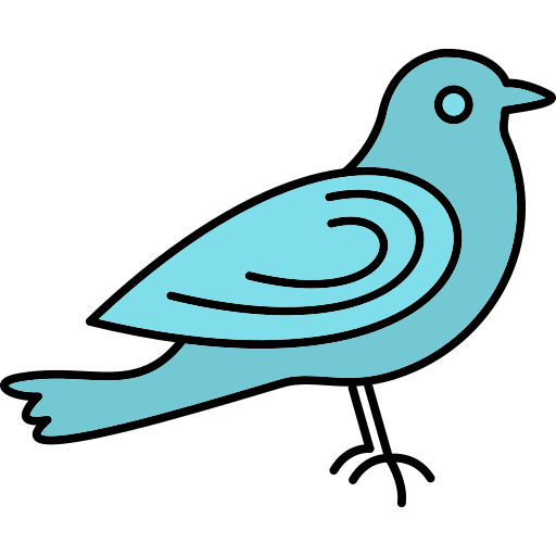 鳥 Generic Thin Outline Color icon