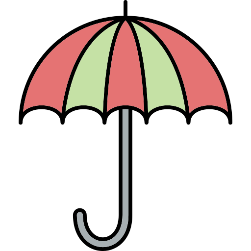 parapluie Generic Thin Outline Color Icône