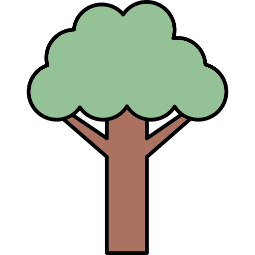 arbre Generic Thin Outline Color Icône