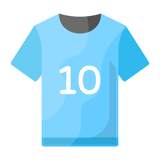 camiseta de fútbol Generic Flat icono