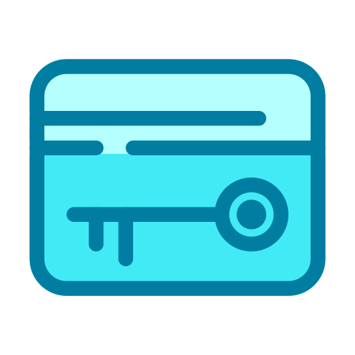 Key card Generic Blue icon