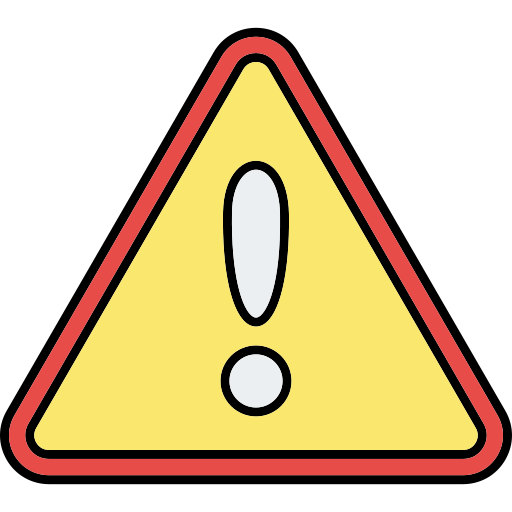 Warning Generic Thin Outline Color icon