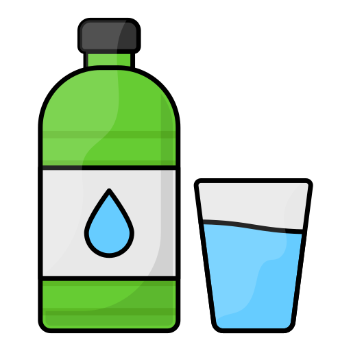 butelka wody Generic Thin Outline Color ikona