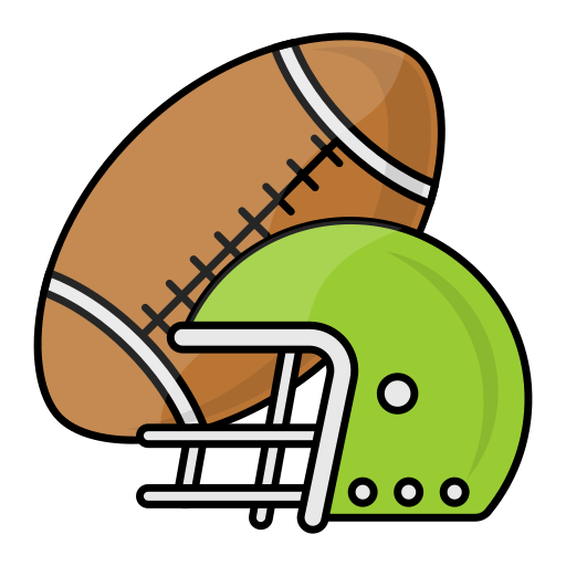 casco de fútbol Generic Thin Outline Color icono