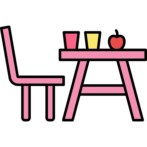 Camping table Generic Thin Outline Color icon