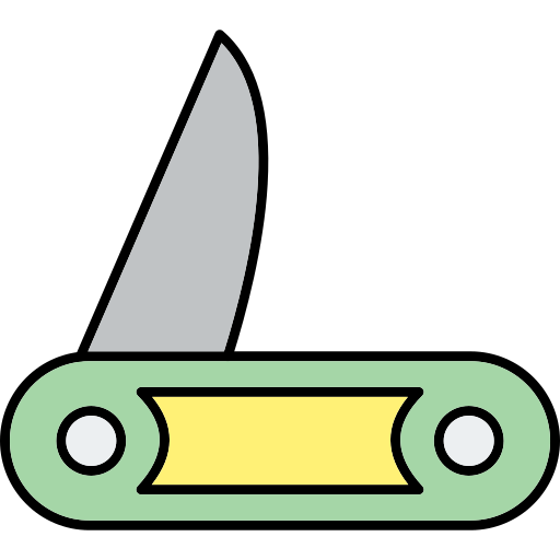 Pocket knife Generic Thin Outline Color icon