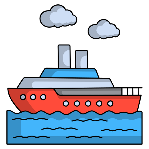 Круизное судно Generic Thin Outline Color иконка