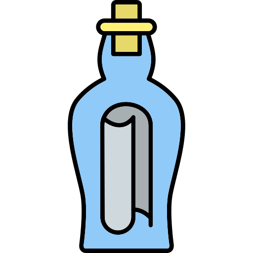 mensaje en una botella Generic Thin Outline Color icono