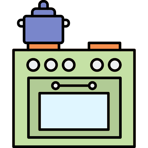 cuisinière Generic Thin Outline Color Icône
