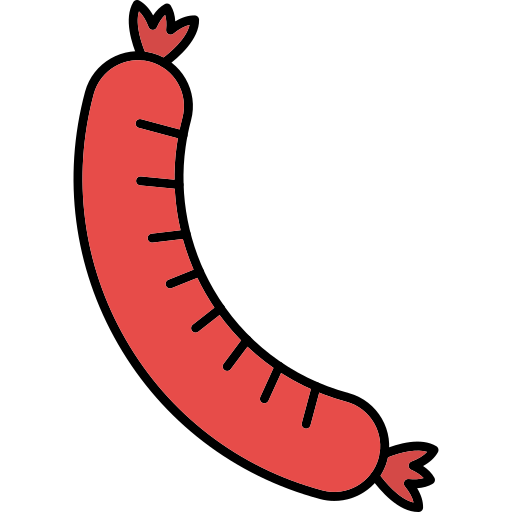 Sausage Generic Thin Outline Color icon
